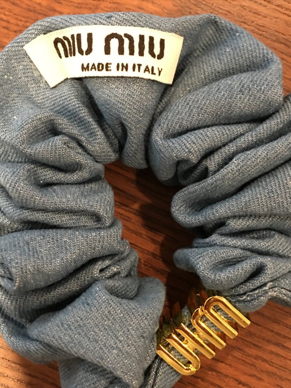 Miu Miu Denim Hair Tie